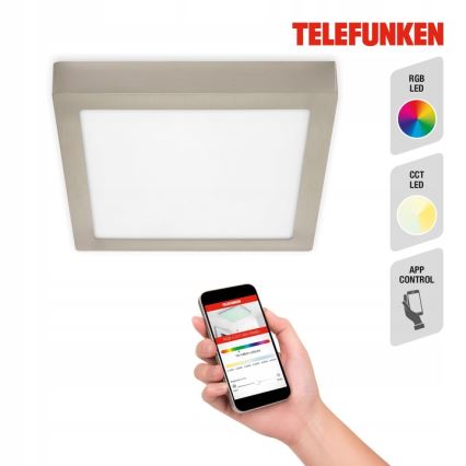 Telefunken 309602TF - LED RGBW Zatemnitvena stropna svetilka LED/18W/230V 2700-6500K Wi-Fi Tuya