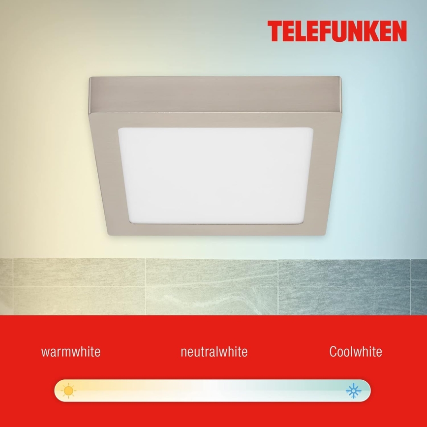 Telefunken 309602TF - LED RGBW Zatemnitvena stropna svetilka LED/18W/230V 2700-6500K Wi-Fi Tuya