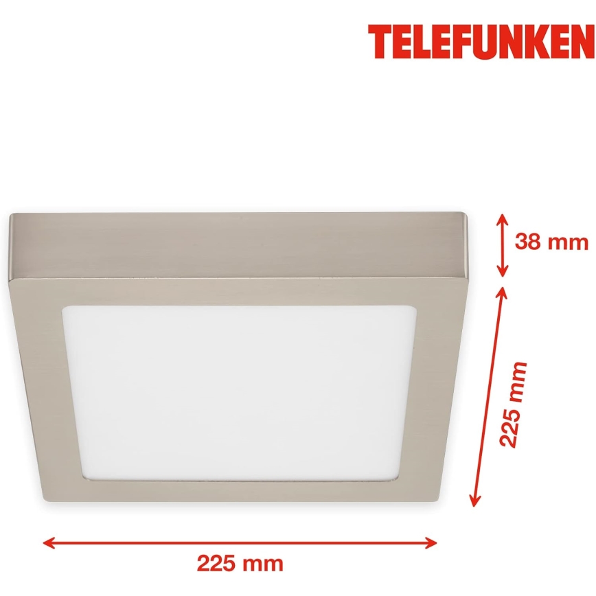 Telefunken 309602TF - LED RGBW Zatemnitvena stropna svetilka LED/18W/230V 2700-6500K Wi-Fi Tuya