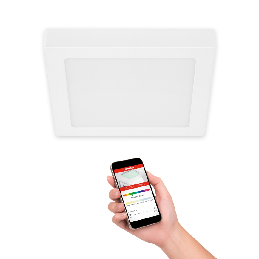 Telefunken 309606TF - LED RGBW Zatemnitvena stropna svetilka LED/18W/230V 2700-6500K Wi-Fi Tuya