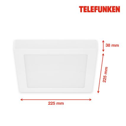 Telefunken 309606TF - LED RGBW Zatemnitvena stropna svetilka LED/18W/230V 2700-6500K Wi-Fi Tuya