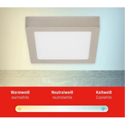 Telefunken 309702TF - LED RGB Zatemnitvena stropna svetilka LED/23W/230V 2700-6500 Wi-Fi Tuya mat krom