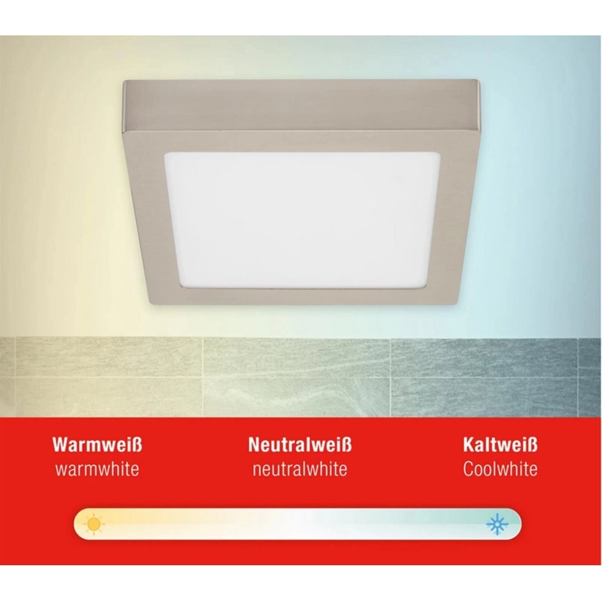 Telefunken 309702TF - LED RGB Zatemnitvena stropna svetilka LED/23W/230V 2700-6500 Wi-Fi Tuya mat krom