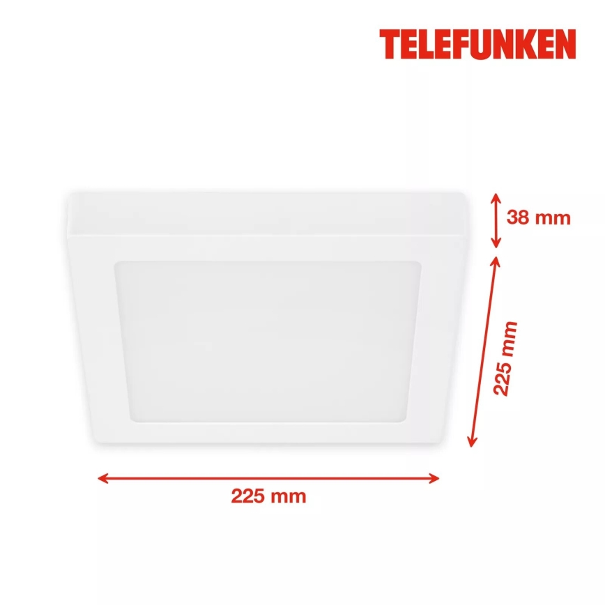 Telefunken 309706TF - LED RGB Zatemnitvena stropna svetilka LED/23W/230V 2700-6500K Wi-Fi Tuya bela