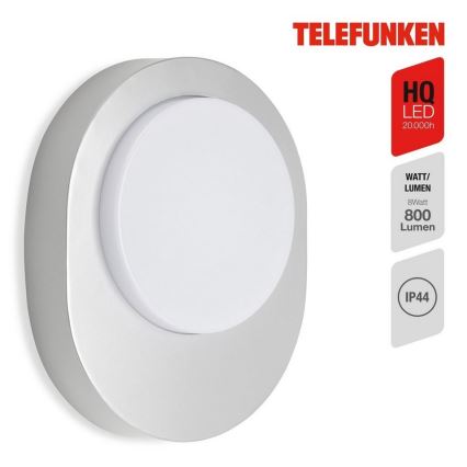 Telefunken 312004TF - LED Zunanja stenska svetilka LED/8W/230V IP44 srebrna