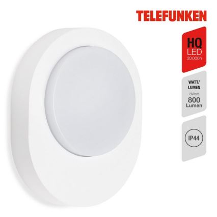 Telefunken 312006TF - LED Zunanja stenska svetilka LED/8W/230V IP44 bela