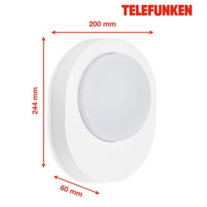 Telefunken 312006TF - LED Zunanja stenska svetilka LED/8W/230V IP44 bela