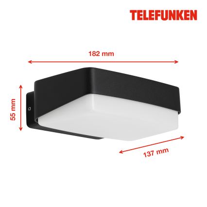 Telefunken 312205TF - LED Zunanja stenska svetilka LED/14W/230V IP44