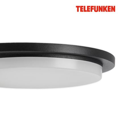 Telefunken 312505TF-LED Zunanja stenska svetilka s senzorjem LED/10W/230V IP44 črna