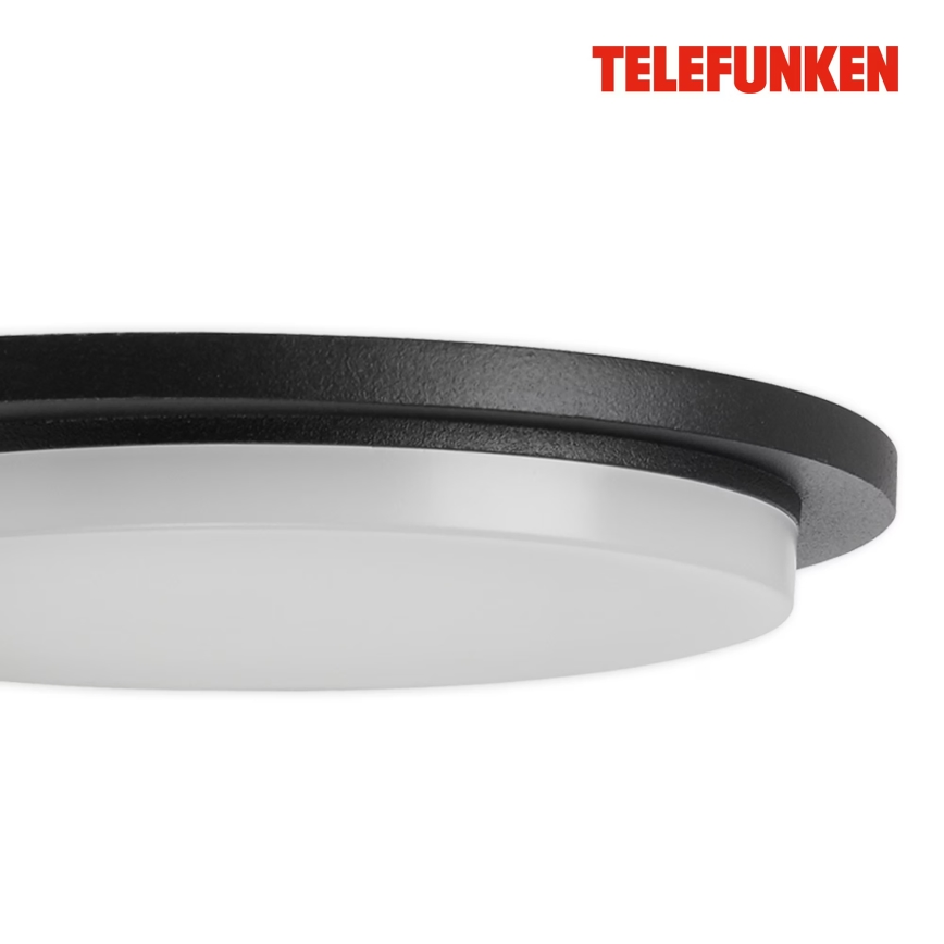 Telefunken 312505TF-LED Zunanja stenska svetilka s senzorjem LED/10W/230V IP44 črna