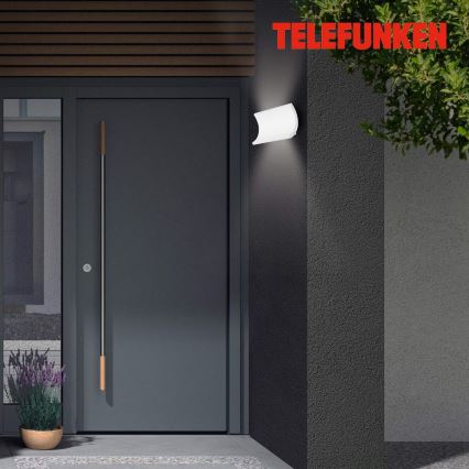 Telefunken 312806TF - LED Zunanja stenska svetilka 2xLED/6W/230V IP44 bela