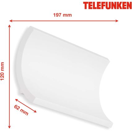 Telefunken 312806TF - LED Zunanja stenska svetilka 2xLED/6W/230V IP44 bela