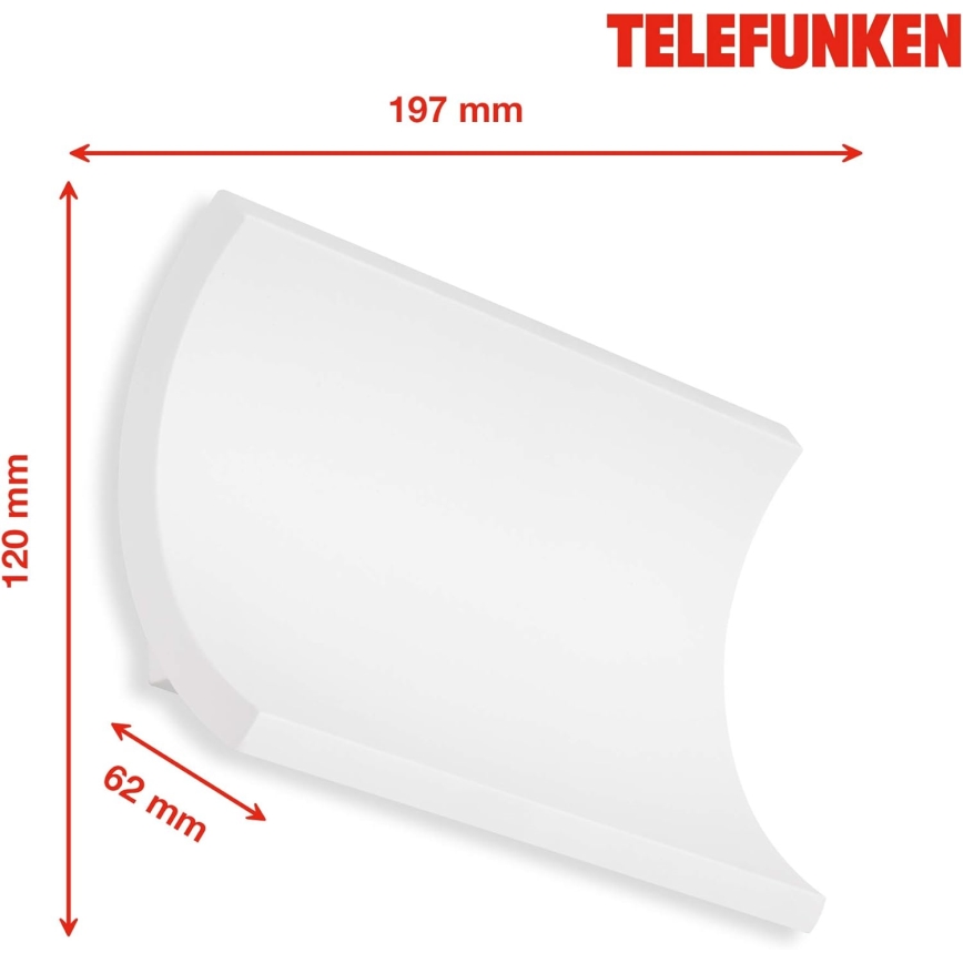 Telefunken 312806TF - LED Zunanja stenska svetilka 2xLED/6W/230V IP44 bela