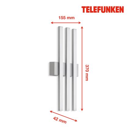 Telefunken 313104TF - LED Zunanja stenska svetilka 3xLED/4W/230V IP44