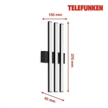 Telefunken 313105TF - LED Zunanja stenska svetilka 3xLED/4W/230V IP44