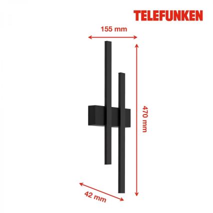 Telefunken 313205TF - LED Zunanja stenska svetilka 2xLED/4W/230V 4000K IP44