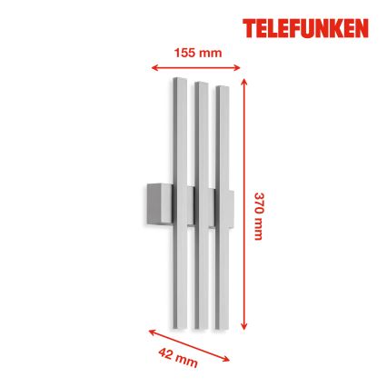 Telefunken 313304TF - LED Zunanja stenska svetilka 3xLED/4W/230V IP44