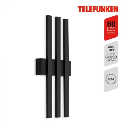 Telefunken 313305TF - LED Zunanja stenska svetilka 3xLED/4W/230V IP44