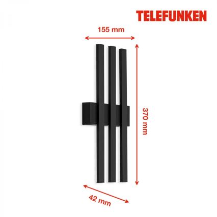 Telefunken 313305TF - LED Zunanja stenska svetilka 3xLED/4W/230V IP44