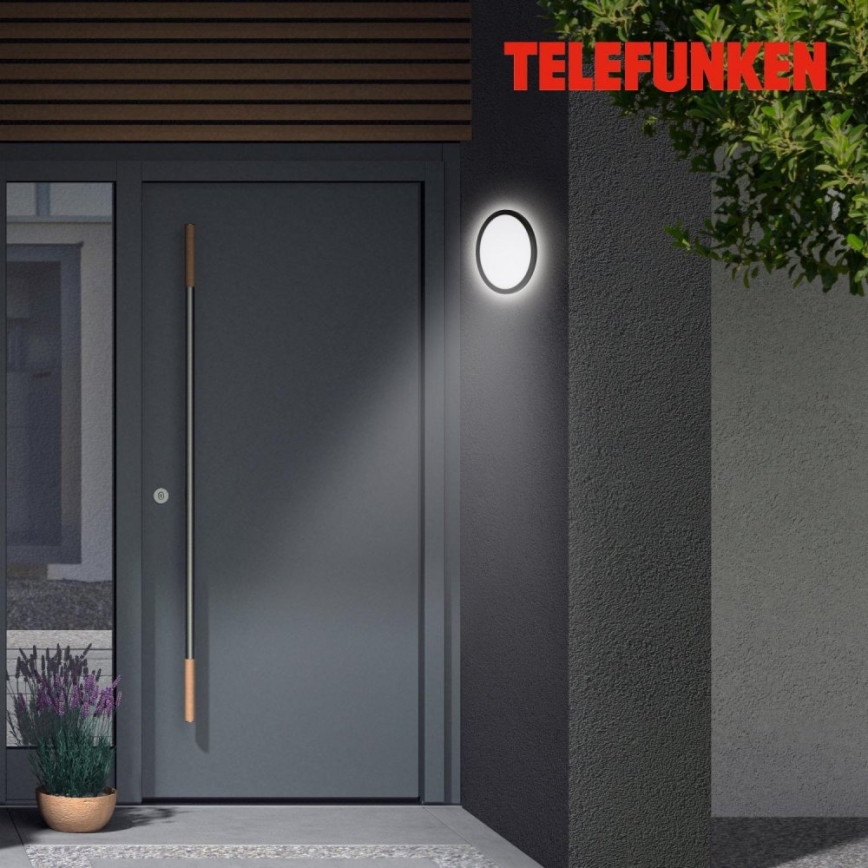 Telefunken 313405TF - LED zunanja stenska svetilka LED/15W/230V IP44 črna