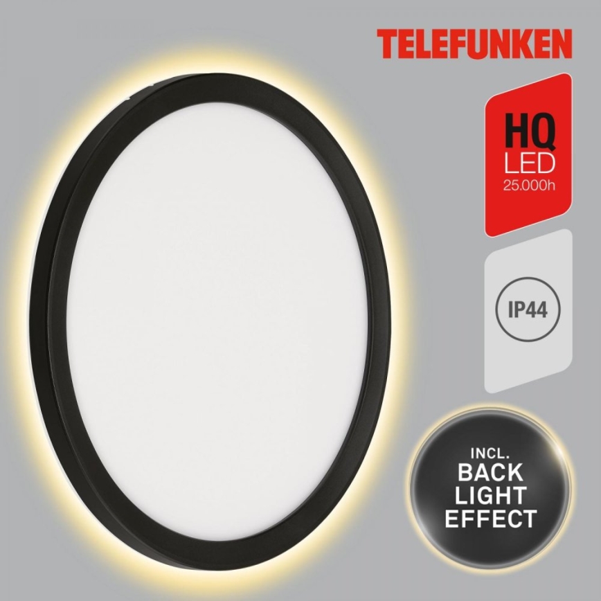 Telefunken 313405TF - LED zunanja stenska svetilka LED/15W/230V IP44 črna