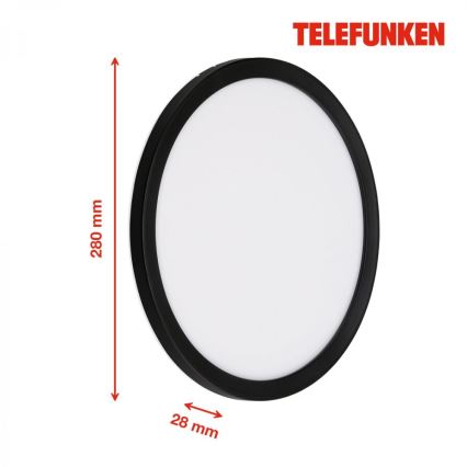 Telefunken 313405TF - LED zunanja stenska svetilka LED/15W/230V IP44 črna