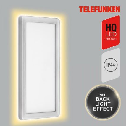 Telefunken 313604TF - LED Zunanja stenska svetilka LED/16W/230V IP44 srebrna