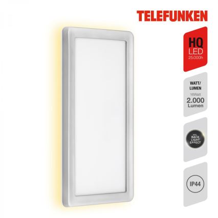 Telefunken 313604TF - LED Zunanja stenska svetilka LED/16W/230V IP44 srebrna