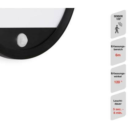 Telefunken 313705TF - LED Zunanja stenska svetilka s senzorjem LED/15W/230V IP44