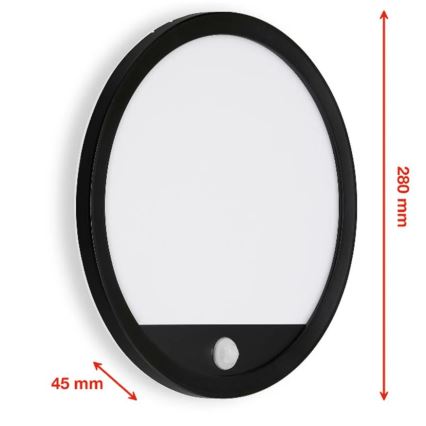 Telefunken 313705TF - LED Zunanja stenska svetilka s senzorjem LED/15W/230V IP44