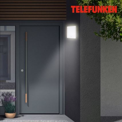 Telefunken 313806TF - LED Zunanja stenska svetilka s senzorjem LED/15W/230V IP44