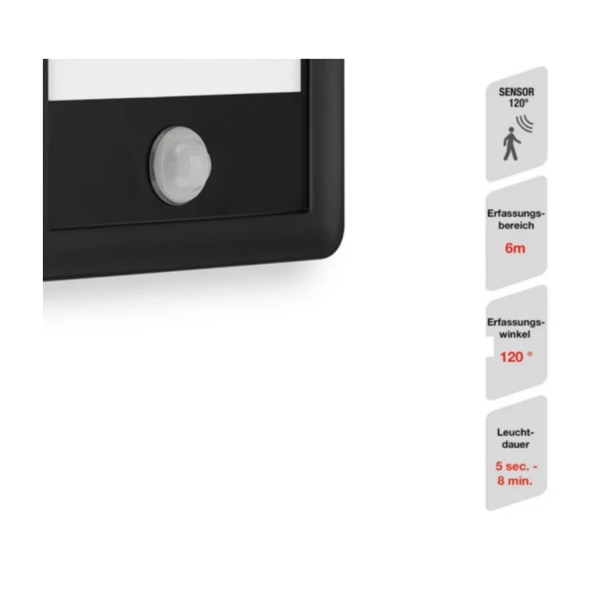 Telefunken 313905TF - LED Zunanja stenska svetilka s senzorjem LED/16W/230V IP44