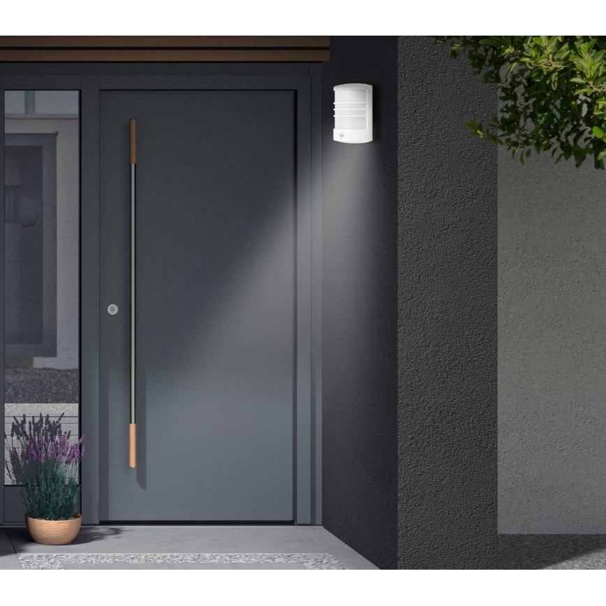 Telefunken 315506TF - LED zunanja stenska svetilka s senzorjem LED/12W/230V IP44 bela