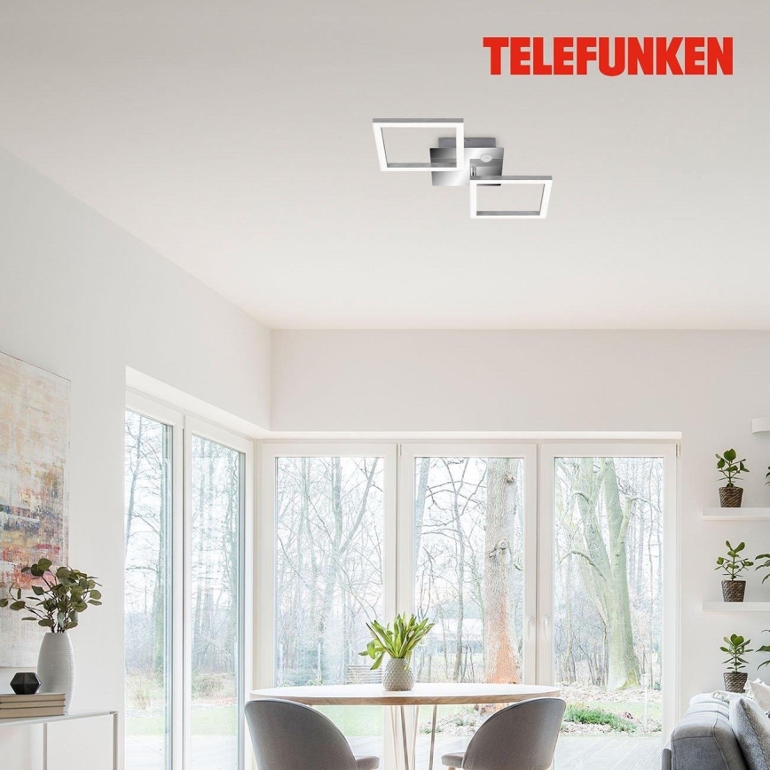 Telefunken 318508TF - LED Stropna svetilka s senzorjem FRAME LED/12W/230V 3000K mat krom