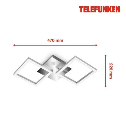 Telefunken 318508TF - LED Stropna svetilka s senzorjem FRAME LED/12W/230V 3000K mat krom