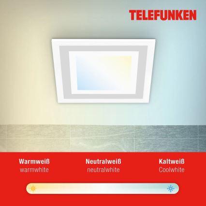 Telefunken 318706TF - LED RGBW zatemnjevalni LED panel/18W/230V 3000-6500K + daljinski upravljalnik