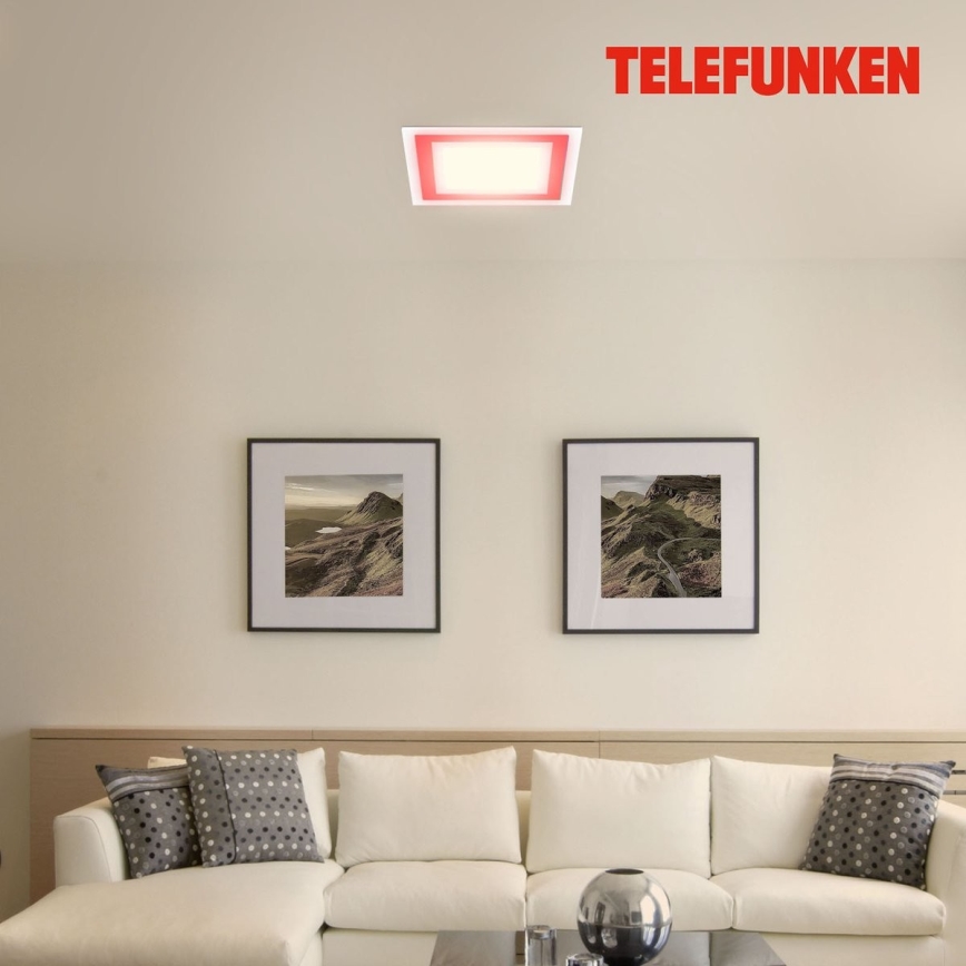Telefunken 318806TF - LED RGBW Zatemnitvena stropna svetilka LED/24W/230V 3000-6500K + Daljinski upravljalnik