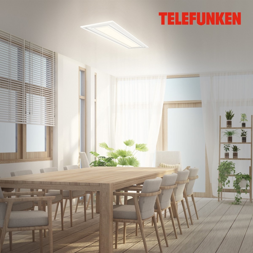 Telefunken 318906TF - LED RGBW zatemnljivo stropno svetilo LED/24W/230V 3000-6500K 25x100 cm + daljinski upravljalnik