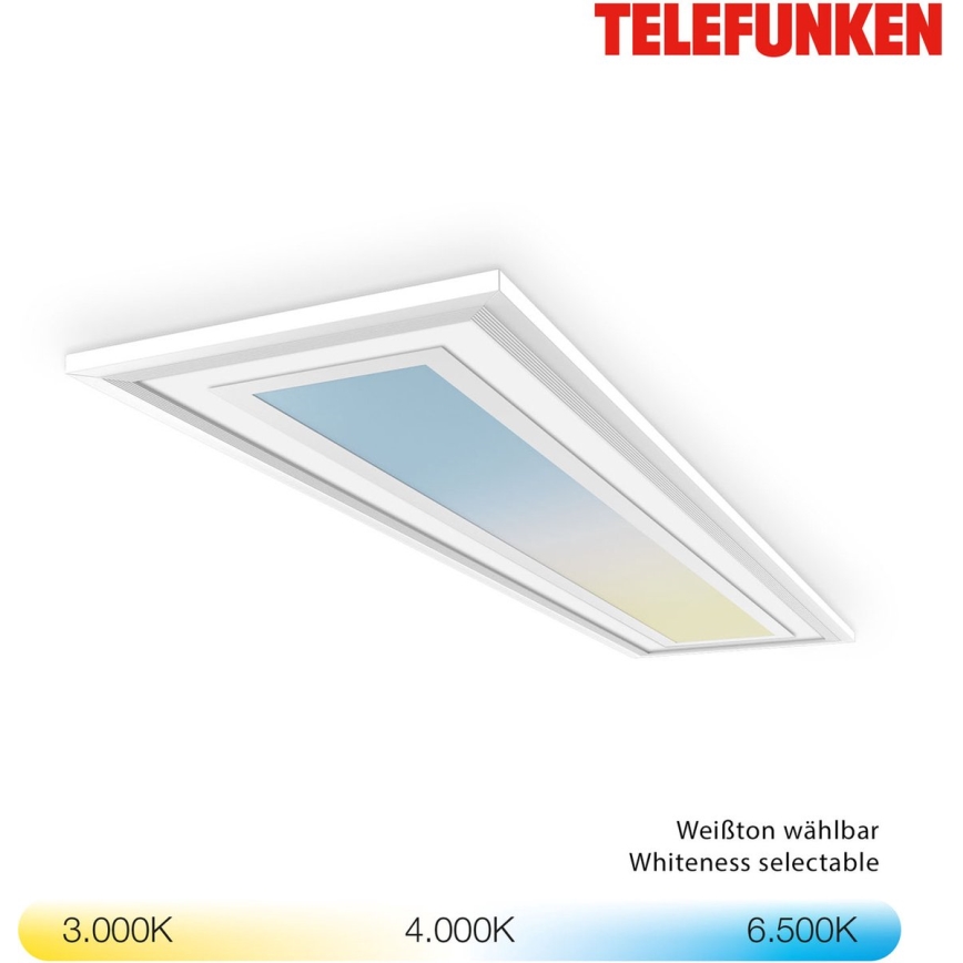 Telefunken 318906TF - LED RGBW zatemnljivo stropno svetilo LED/24W/230V 3000-6500K 25x100 cm + daljinski upravljalnik