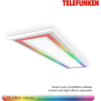 Telefunken 318906TF - LED RGBW zatemnljivo stropno svetilo LED/24W/230V 3000-6500K 25x100 cm + daljinski upravljalnik