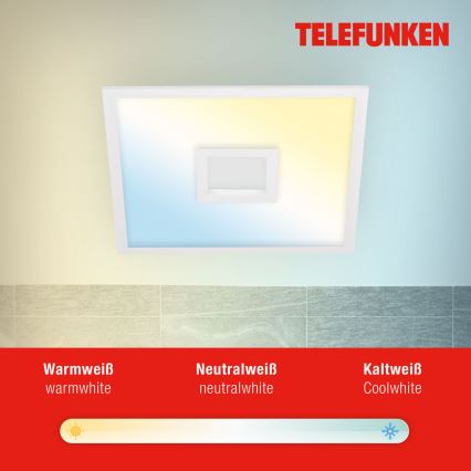 Telefunken 319406TF - RGBW Stropna svetilka z možnostjo zatemnitve LED/24W/230V 2700-6500K bela + Daljinski upravljalnik