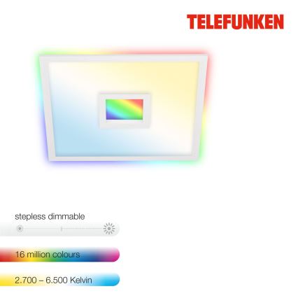 Telefunken 319406TF - RGBW Stropna svetilka z možnostjo zatemnitve LED/24W/230V 2700-6500K bela + Daljinski upravljalnik