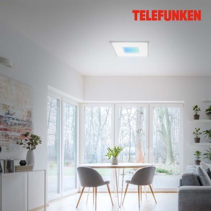 Telefunken 319704TF - LED RGB Zatemnitvena stropna svetilka LED/24W/230V 3000-6500K + Daljinski upravljalnik