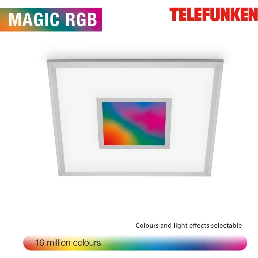 Telefunken 319704TF - LED RGB Zatemnitvena stropna svetilka LED/24W/230V 3000-6500K + Daljinski upravljalnik