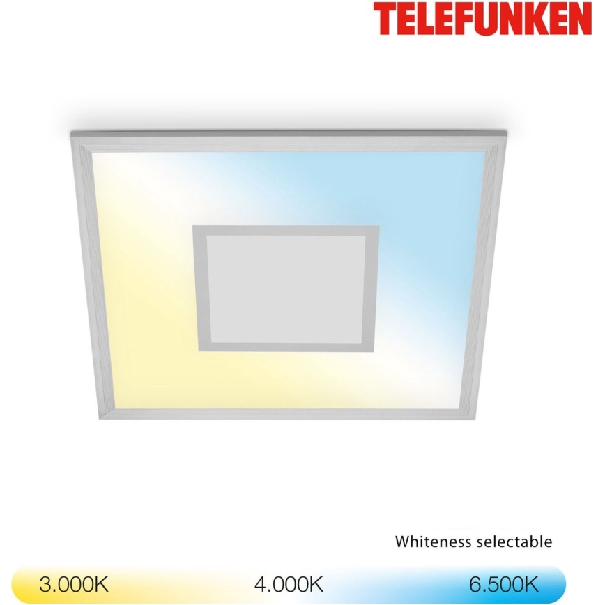 Telefunken 319704TF - LED RGB Zatemnitvena stropna svetilka LED/24W/230V 3000-6500K + Daljinski upravljalnik