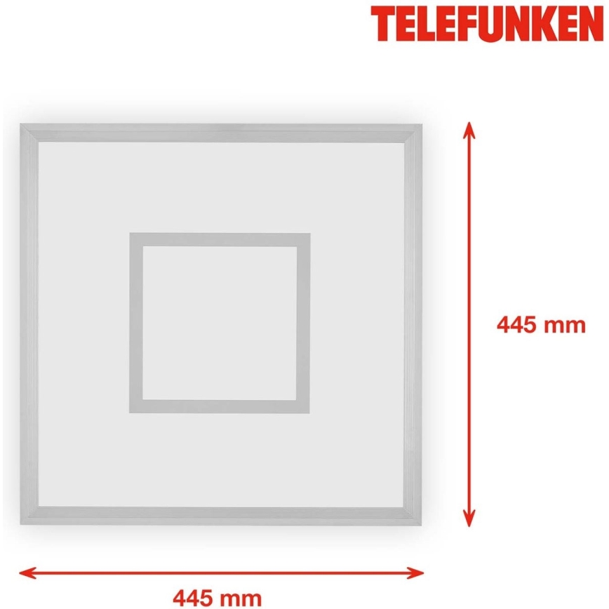 Telefunken 319704TF - LED RGB Zatemnitvena stropna svetilka LED/24W/230V 3000-6500K + Daljinski upravljalnik