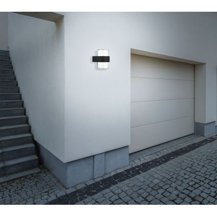 Telefunken 320405TF - LED zunanja stenska svetilka 2xLED/8W/230V IP44 črna