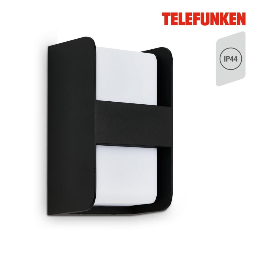 Telefunken 321005TF - Zunanja stenska svetilka 1xE27/12W/230V IP44 črna