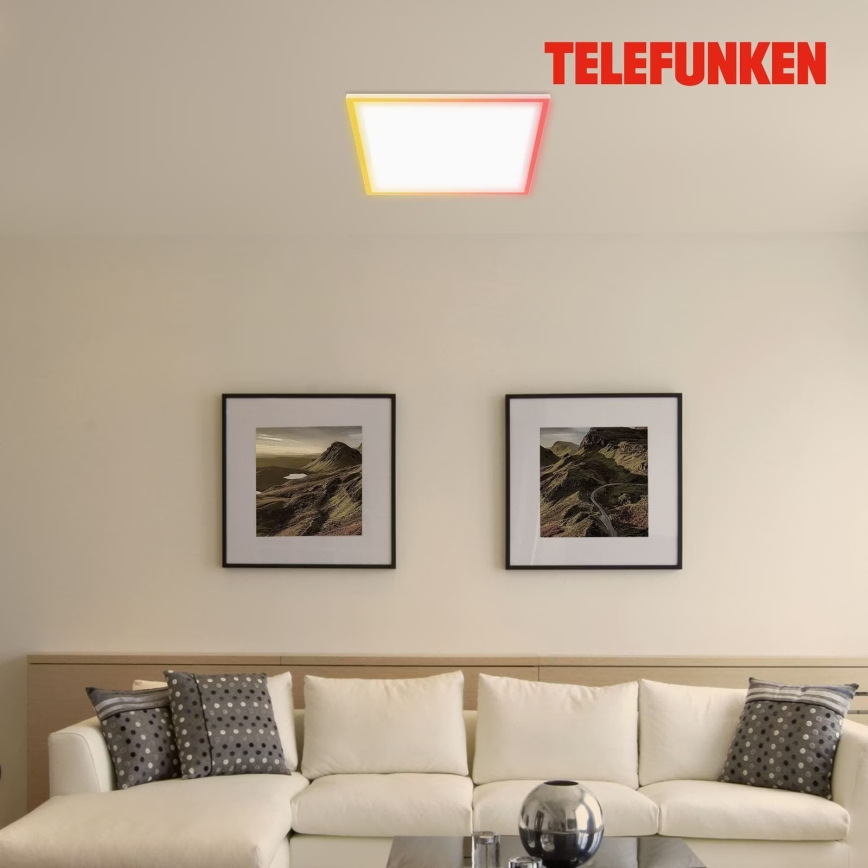 Telefunken 321206TF - LED RGBW Zatemnitvena stropna svetilka LED/18W/230V 3000-6500K + Daljinski upravljalnik