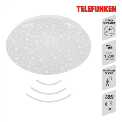 Telefunken 601706TF - LED Stropna svetilka s senzorjem LED/12W/230V pr. 27 cm